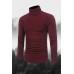 Solid Color Turtleneck Sweater