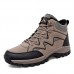 Men PU Leather Warm Lined Hiking Snow Outdoor Boots